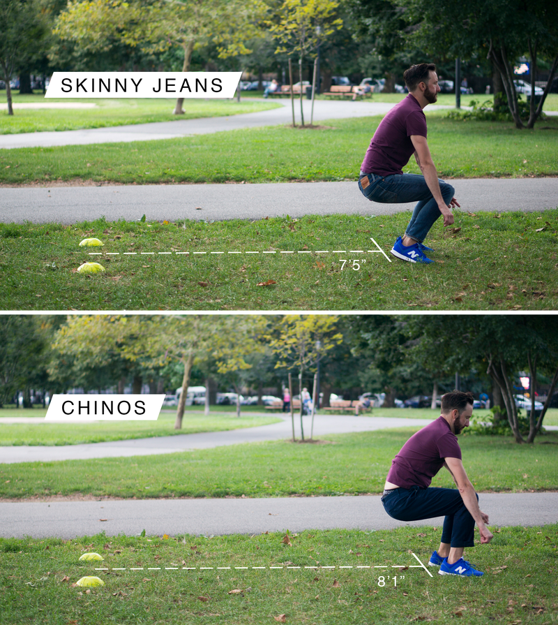 Illustration for article titled Skinny Jeans vs. Chinos: The Ultimate Sports Combine Face-Off